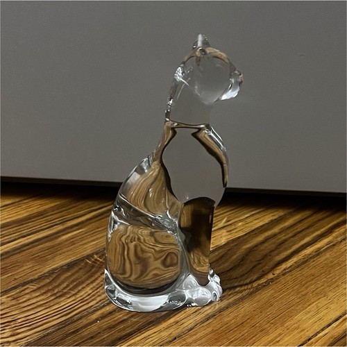 Gatto scultura baccarat france - gatto,