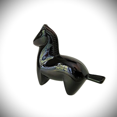 Baccarat black crystal horse - black,