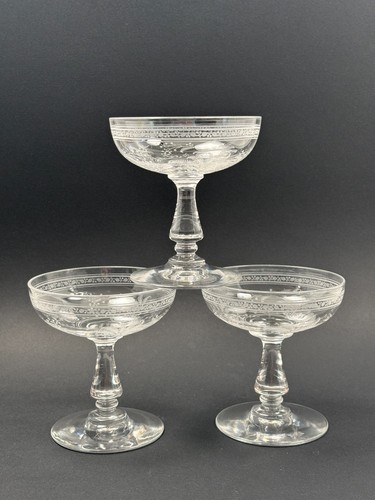 Baccarat lot 3 coupes à - baccarat,