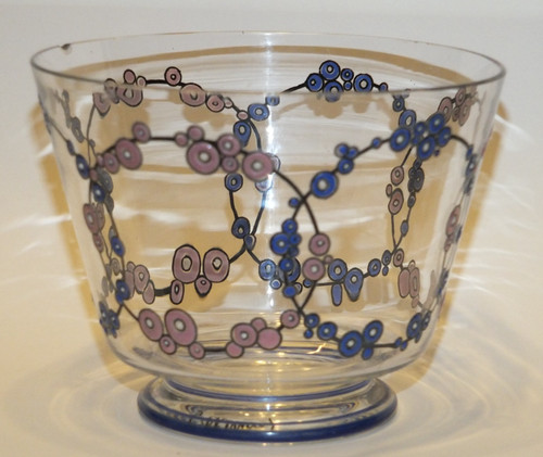 Baccarat vase émaillée art - .,